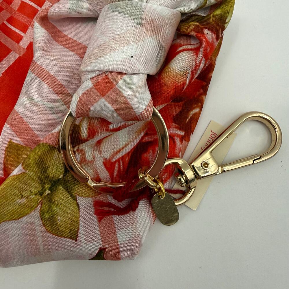 JOHNNY WAS Zoila Keychain Bandana Scarf Handkerchief NWT Boho Bag Purse Charm - Picture 5 of 12